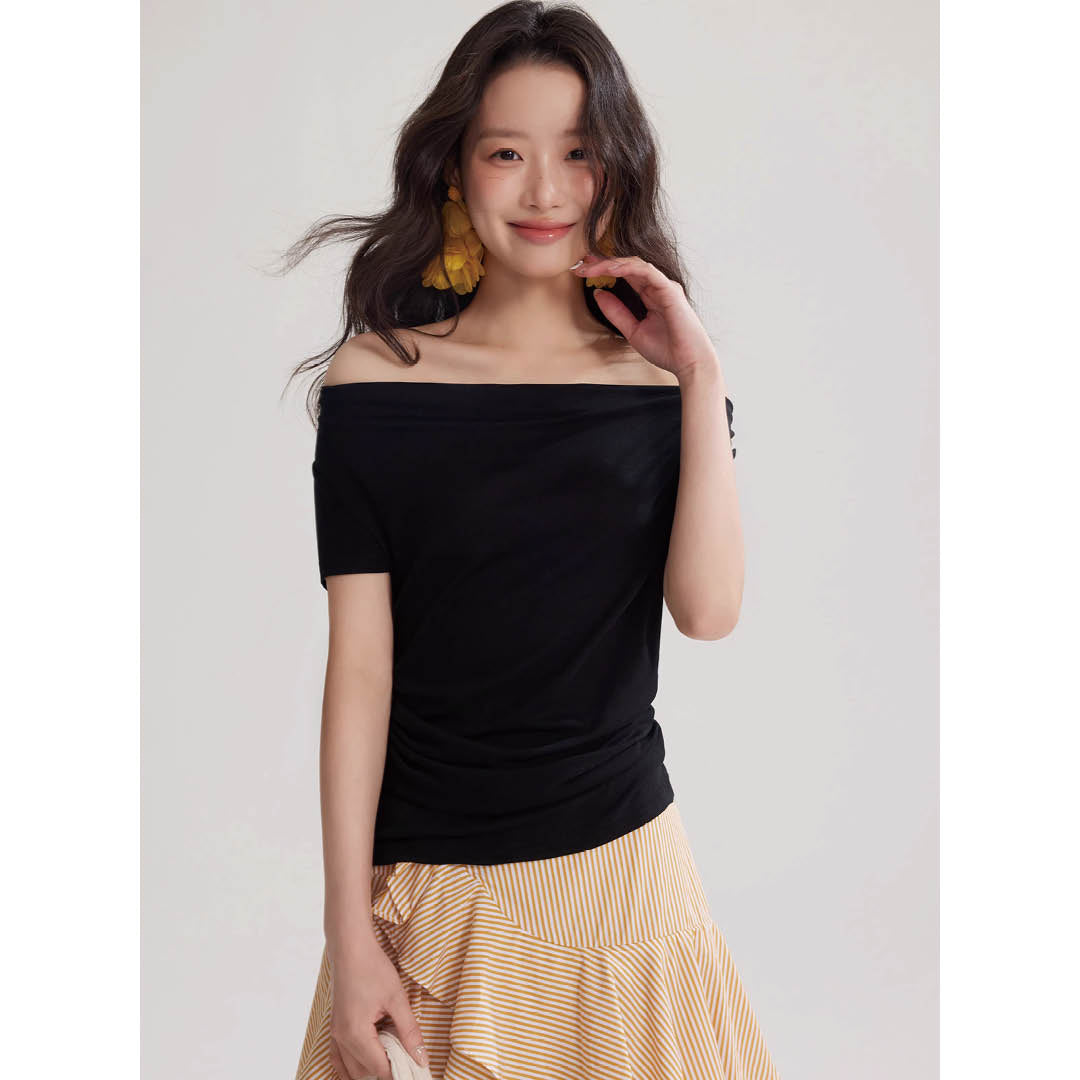 Soft Drape Neckline Top