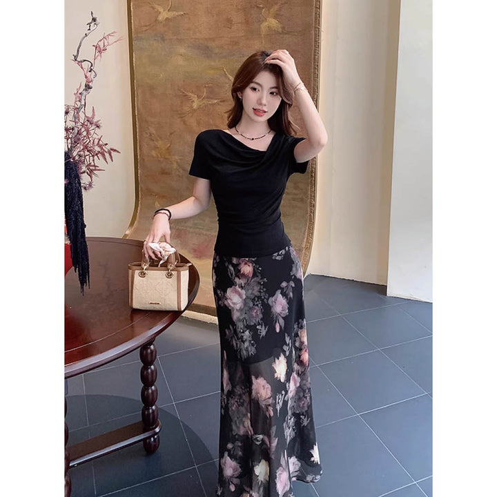 Soft Folded Collar Top