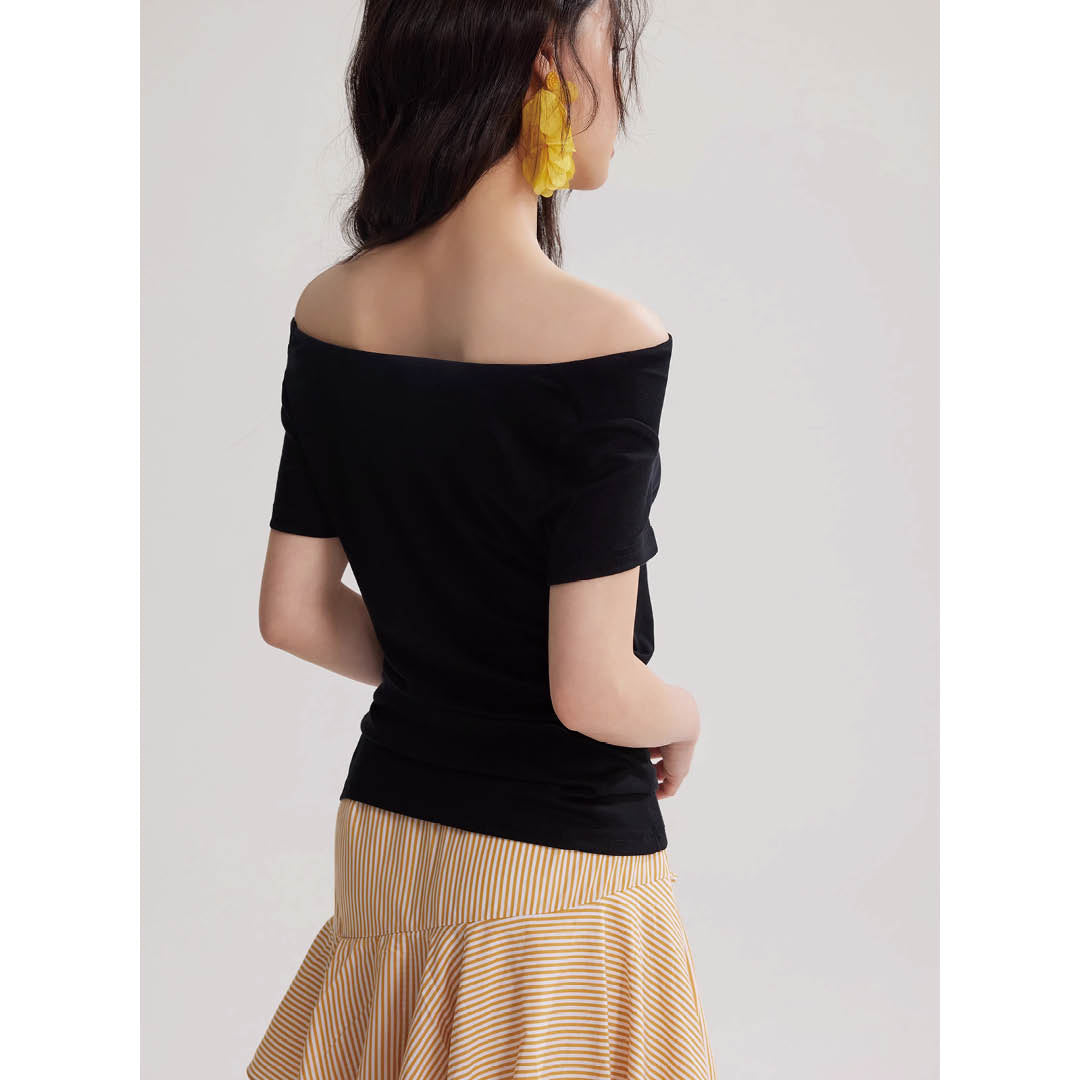 Soft Drape Neckline Top
