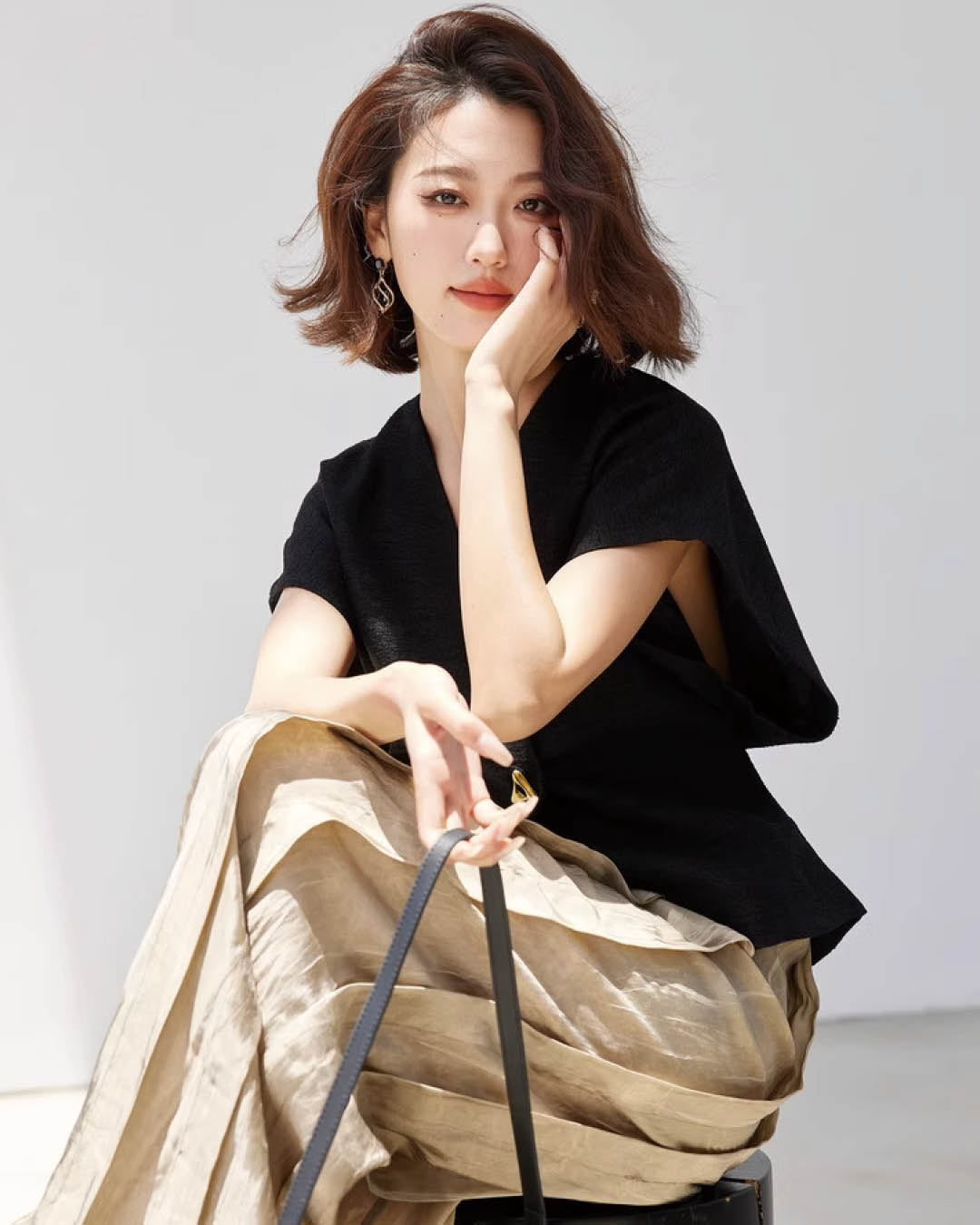 Sleek Structured Wrap Front Vest