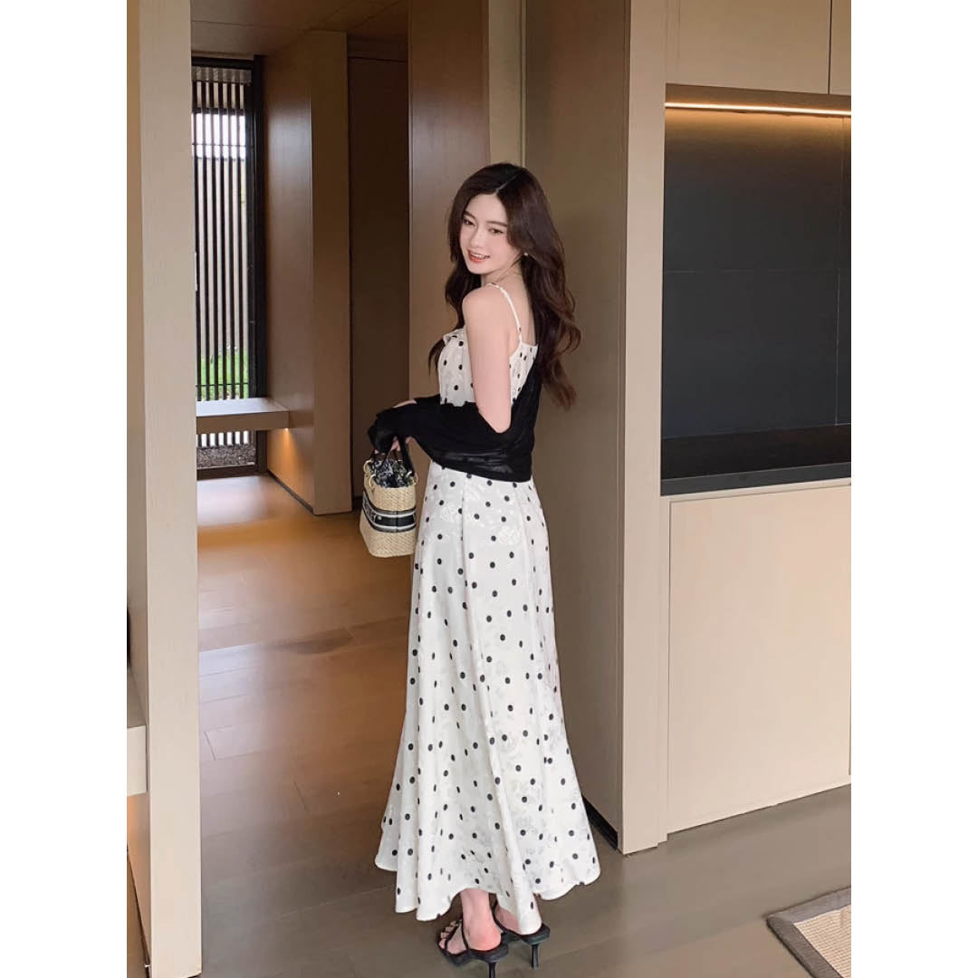 Polka Dot Silky Cami Dress