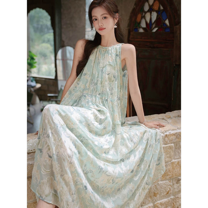 Delicate Garden Pleated Dress