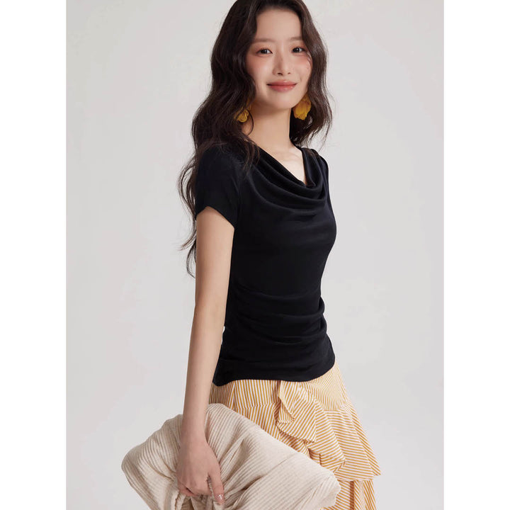 Soft Drape Neckline Top