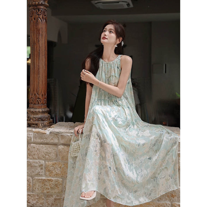 Delicate Garden Pleated Dress