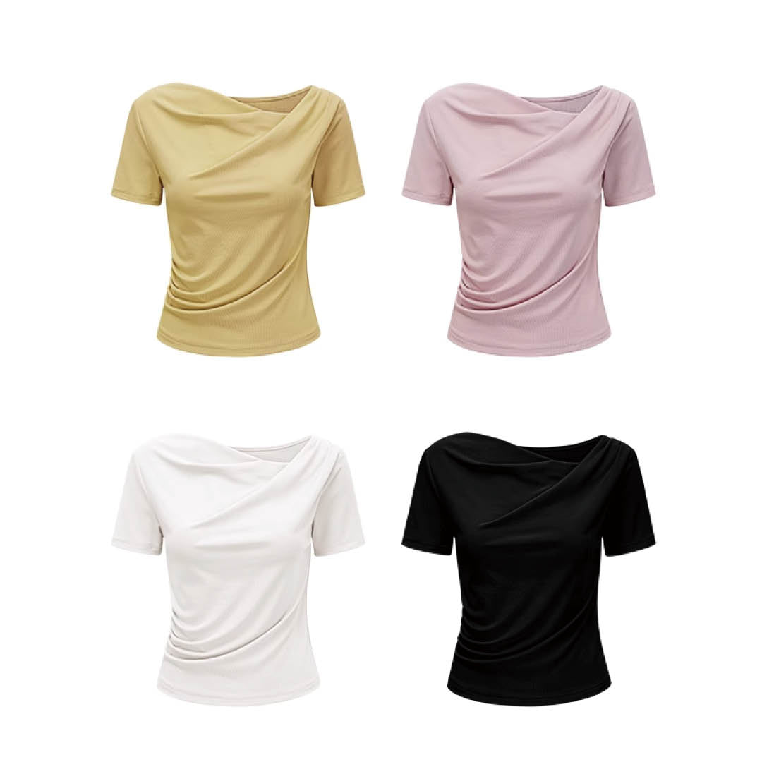 Soft Folded Collar Top