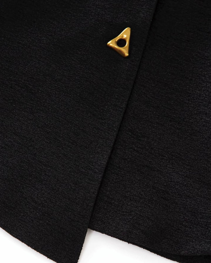 Sleek Structured Wrap Front Vest