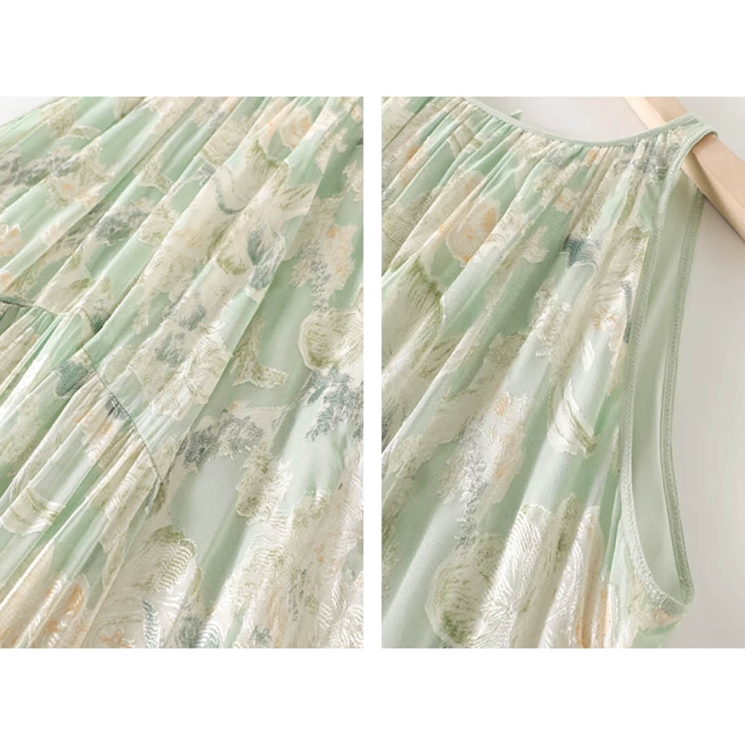 Delicate Garden Pleated Dress