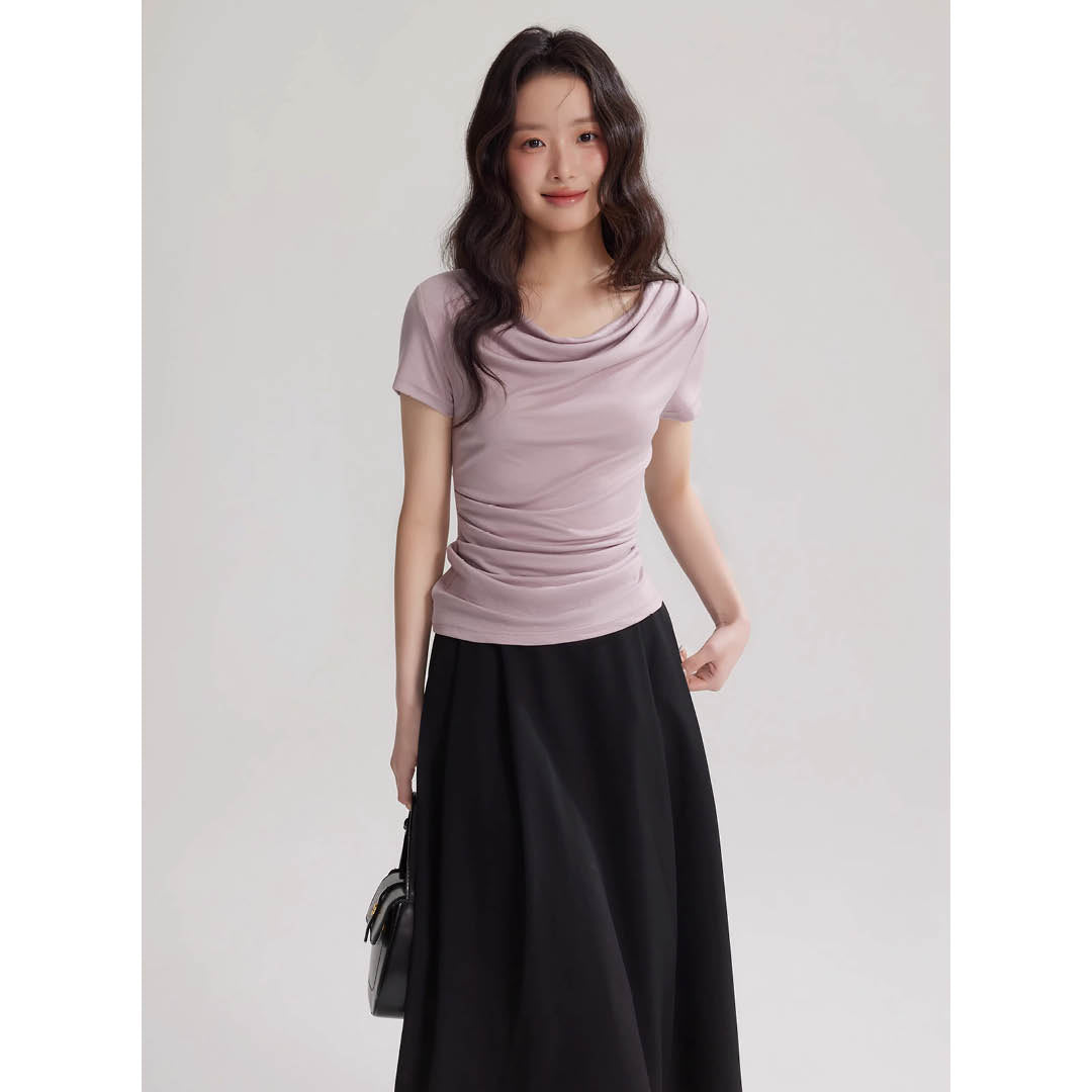 Soft Drape Neckline Top