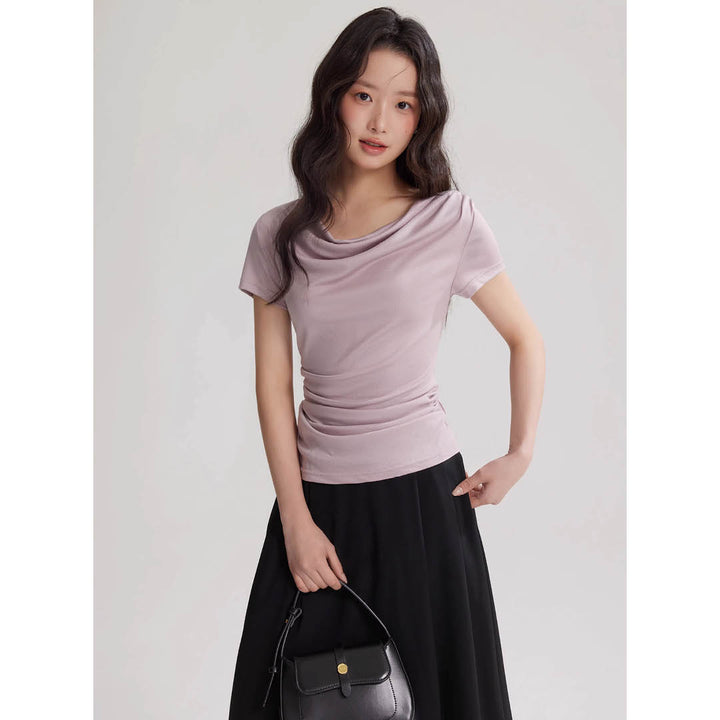 Soft Drape Neckline Top