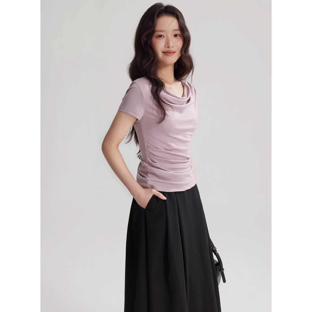 Soft Drape Neckline Top