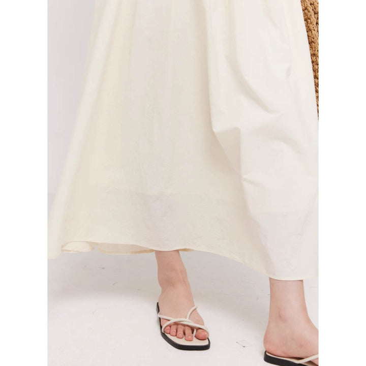 Off-Shoulder Frill Smocked Dress