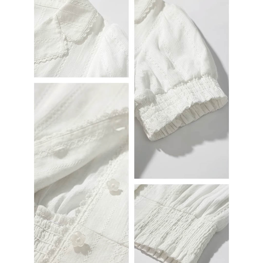 Pearl Button Slim Fit Blouse