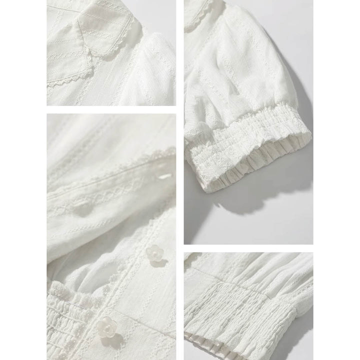 Pearl Button Slim Fit Blouse
