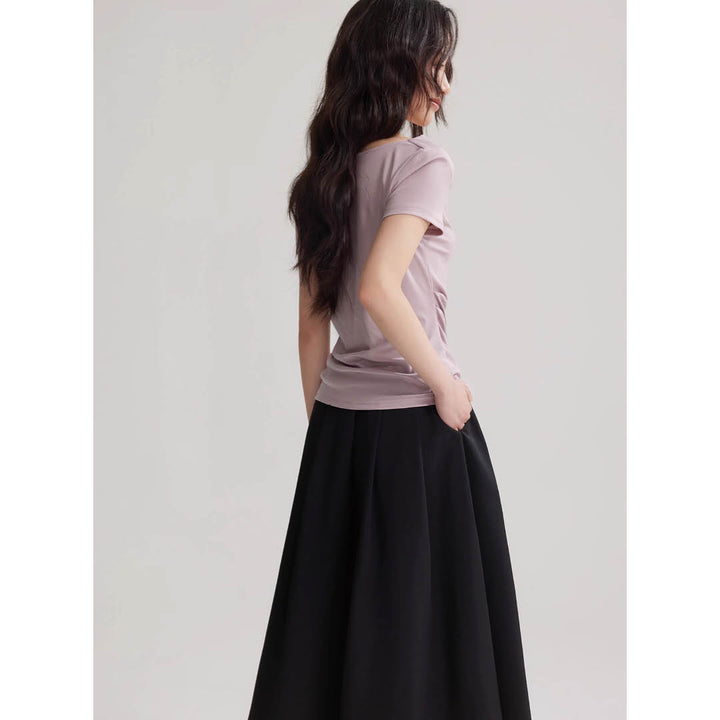 Soft Drape Neckline Top