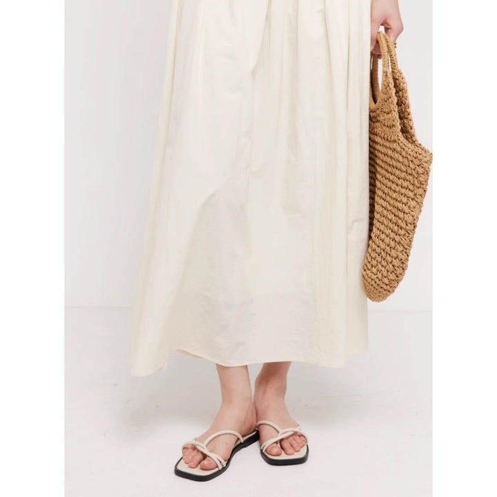 Off-Shoulder Frill Smocked Dress