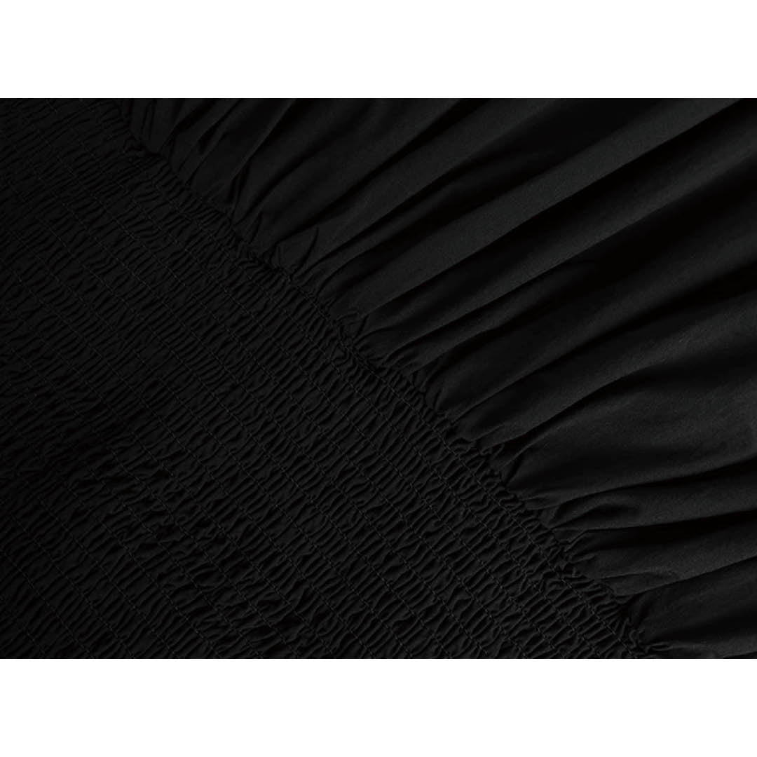 Off-Shoulder Frill Smocked Dress