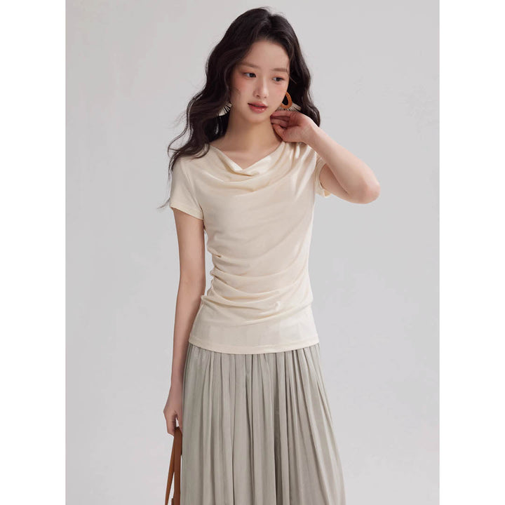 Soft Drape Neckline Top