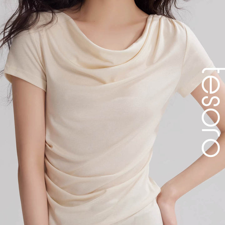 Soft Drape Neckline Top