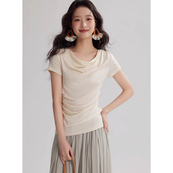 Soft Drape Neckline Top