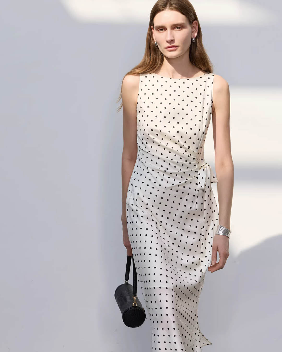 Graceful Polka Dot Dress
