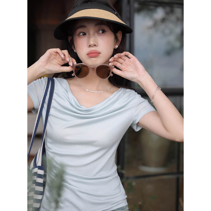 Soft Drape Neckline Top