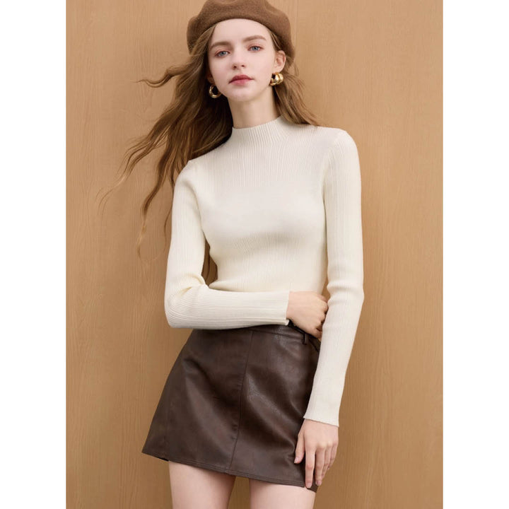 Slim Fit High Neck Ribbed Top