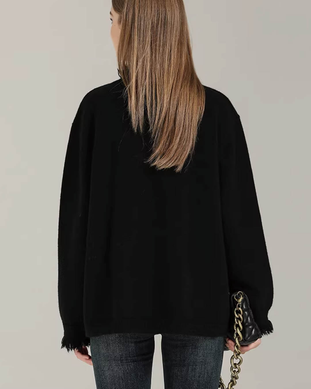 Frayed Edge Wool Touch Jacket