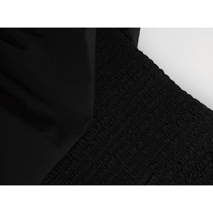 Off-Shoulder Frill Smocked Dress