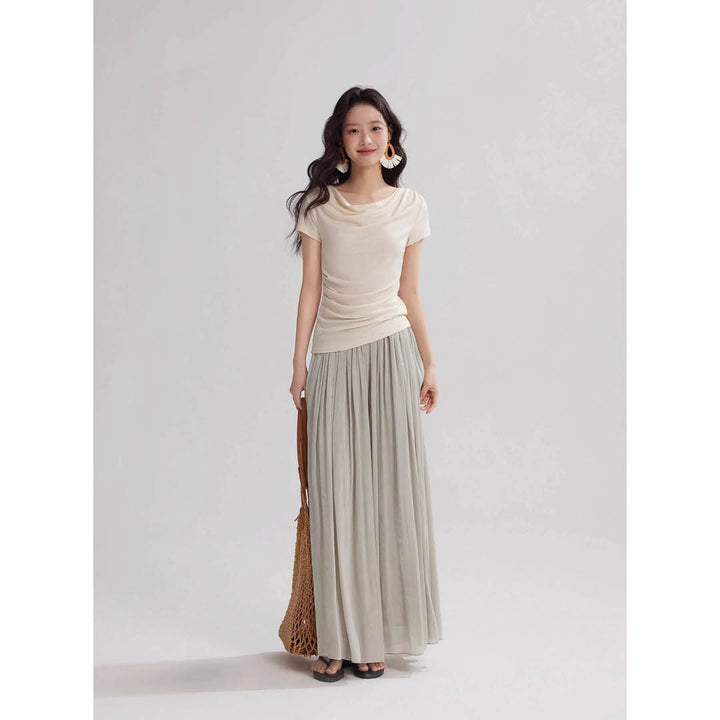 Soft Drape Neckline Top