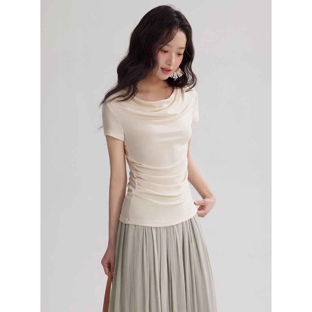 Soft Drape Neckline Top