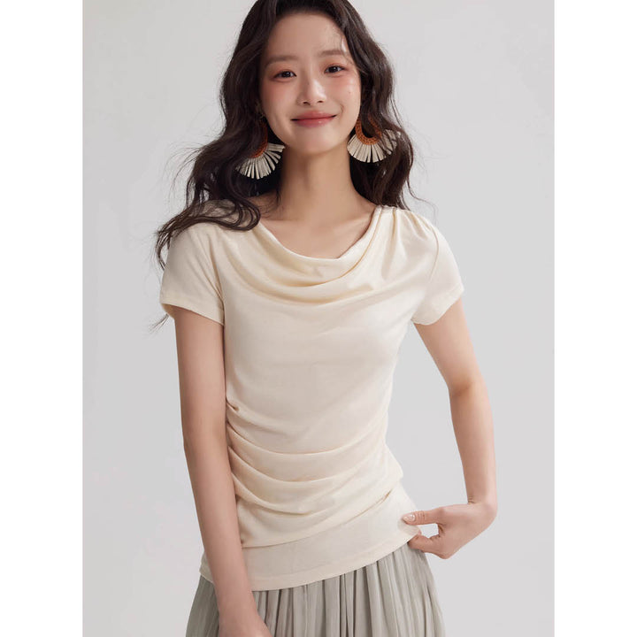 Soft Drape Neckline Top