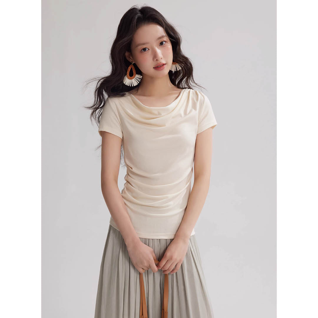 Soft Drape Neckline Top