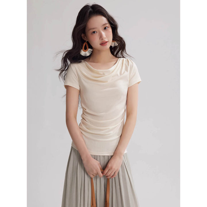 Soft Drape Neckline Top