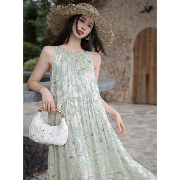 Delicate Garden Pleated Dress