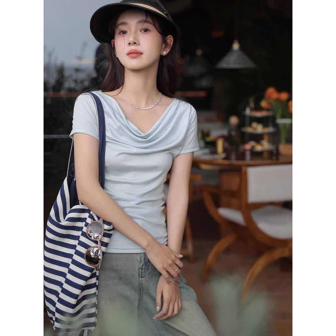 Soft Drape Neckline Top