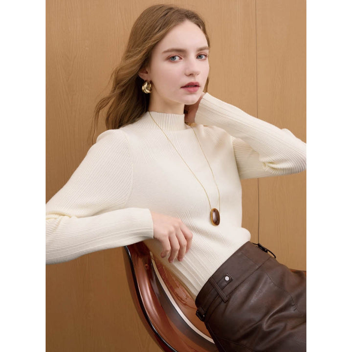 Slim Fit High Neck Ribbed Top