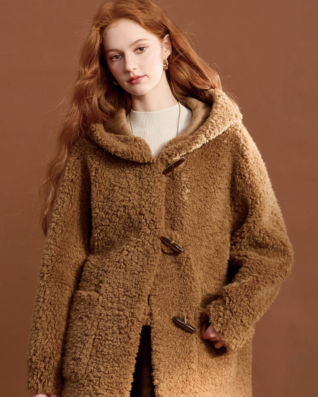 Teddy Texture Toggle Coat