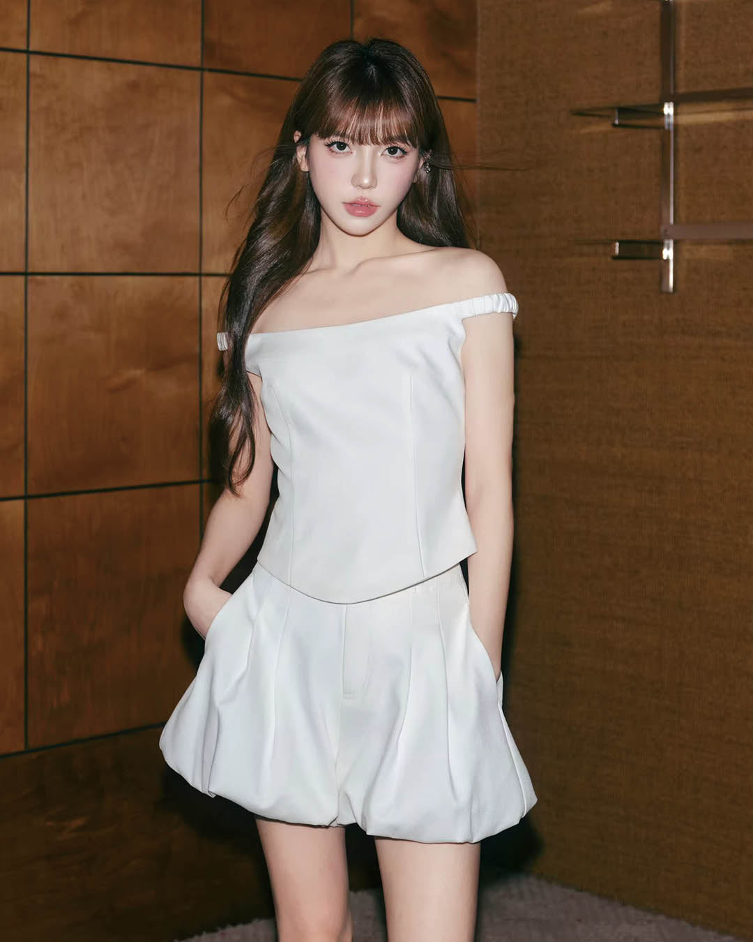 Structured Puff Mini Skort