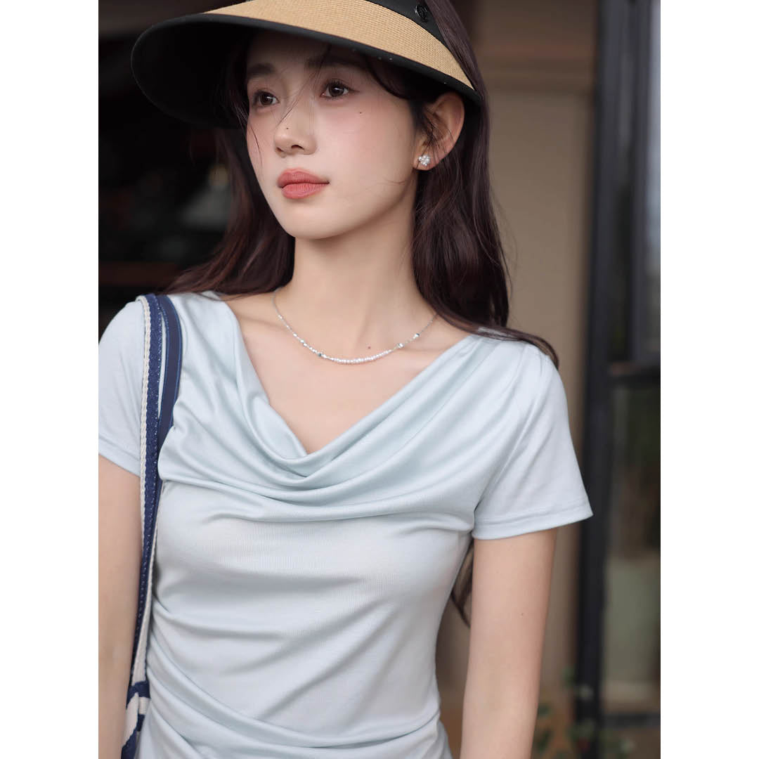 Soft Drape Neckline Top
