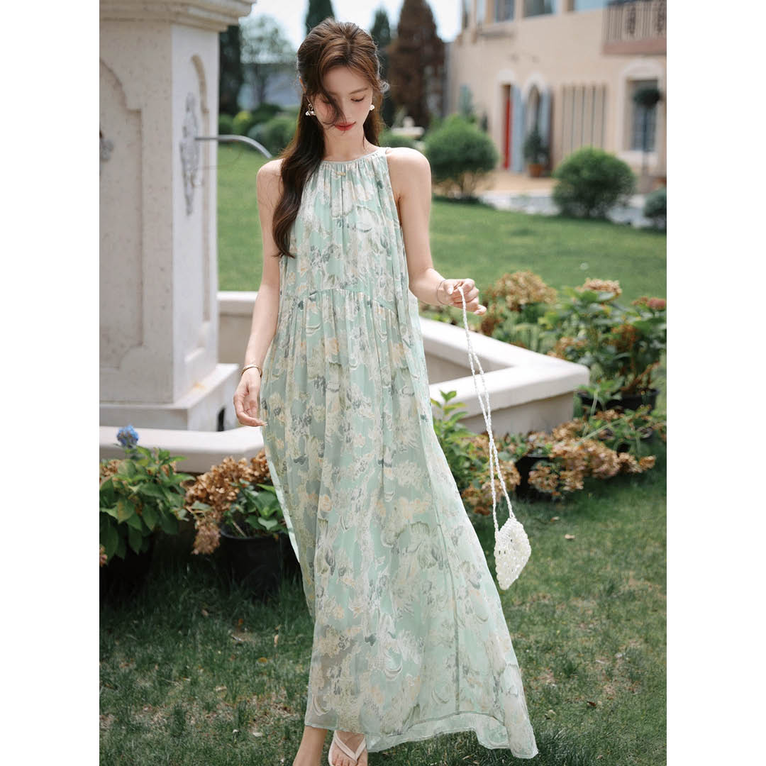 Delicate Garden Pleated Dress