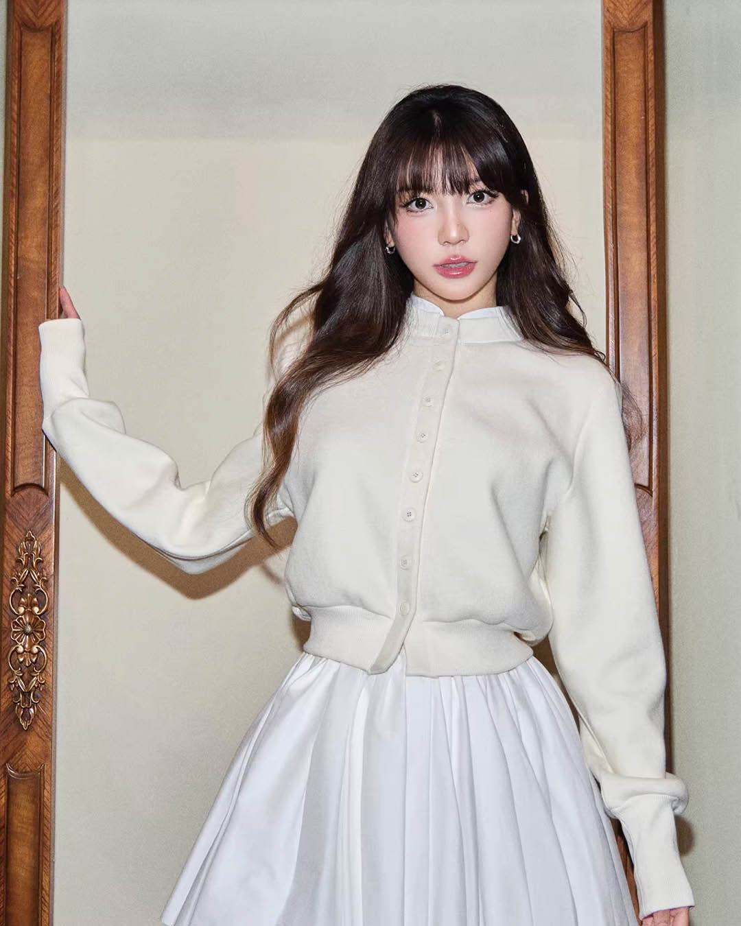 Minimalist Button-Up Knit Top