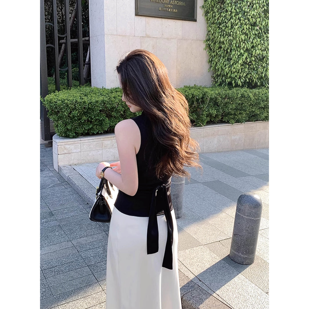 Satin Drape Detail Blouse