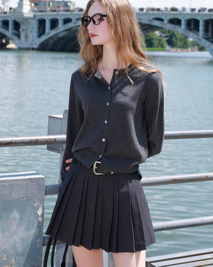 Pearl Trim Soft Knit Cardigan