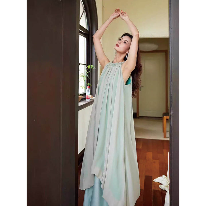 Luxe Flow Halter Maxi Dress