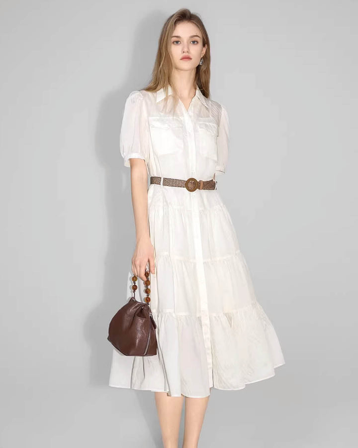 Light Airy Layered Midi Dress