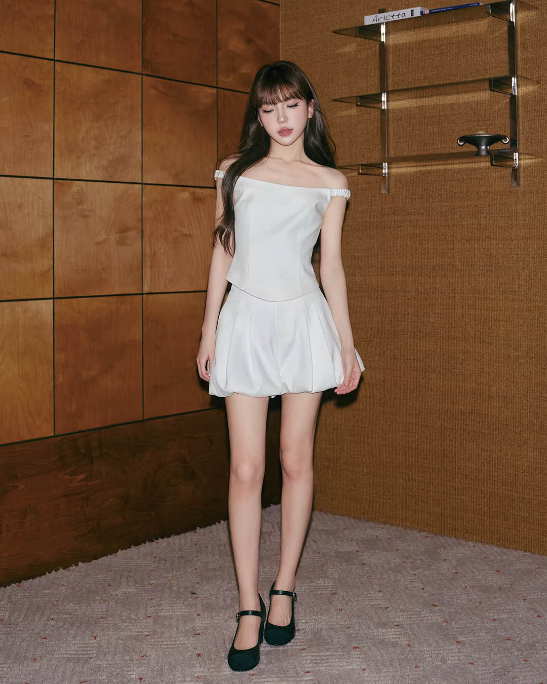 Structured Puff Mini Skort