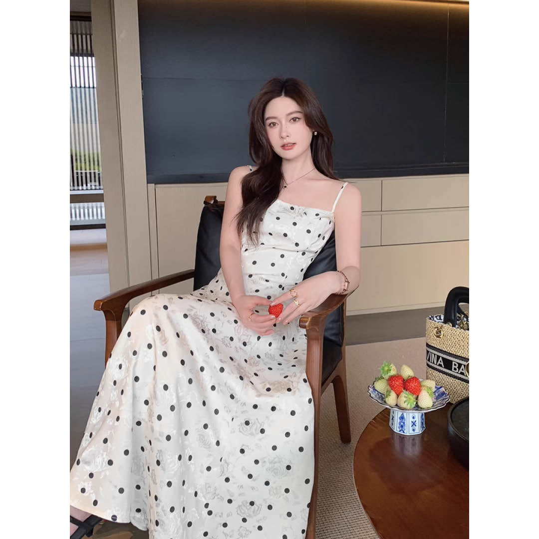 Polka Dot Silky Cami Dress