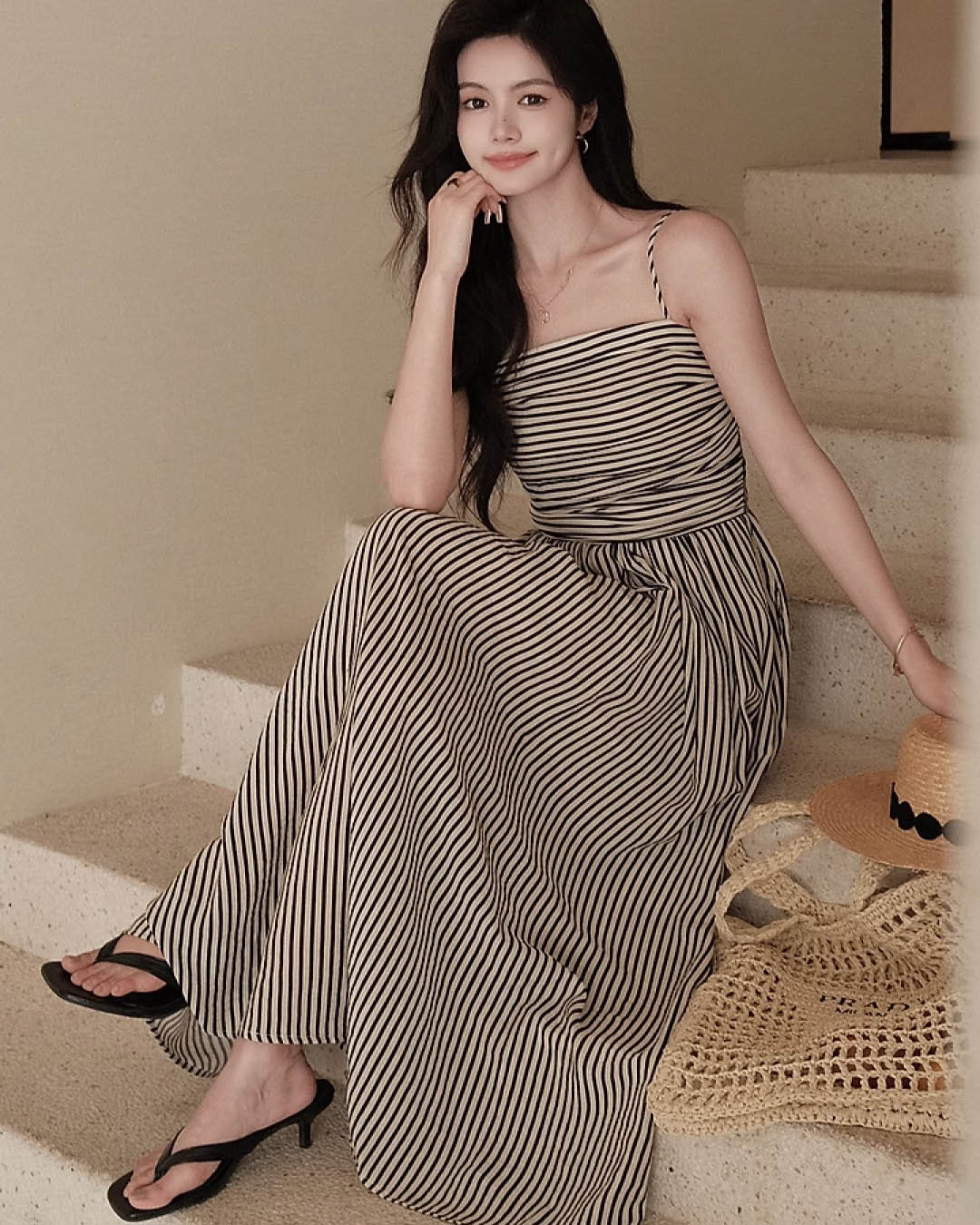 Easy Chic Stripe Camisole Dress