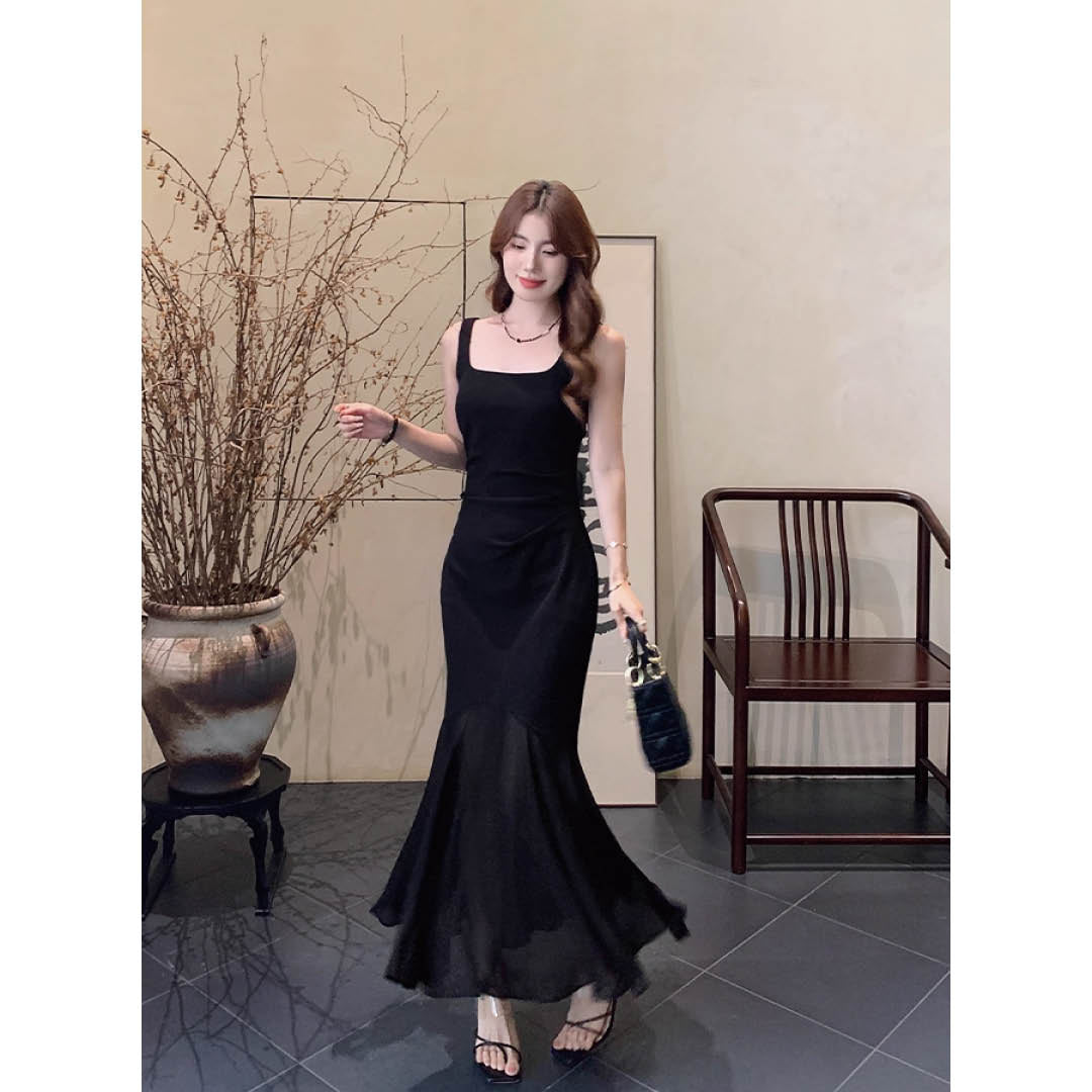 Sheer Flare Mermaid Dress