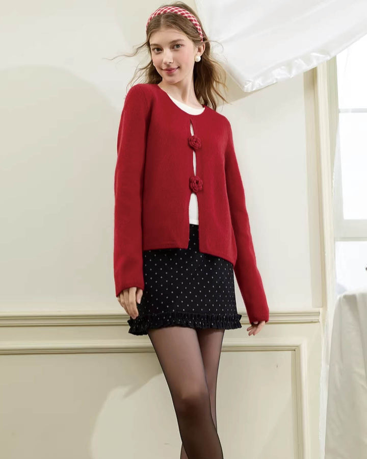 Refined Dot Mini Skirt